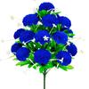 Artificial Carnation Realistic 18 Head Fake Silk Flower UV Resistant Wedding Party