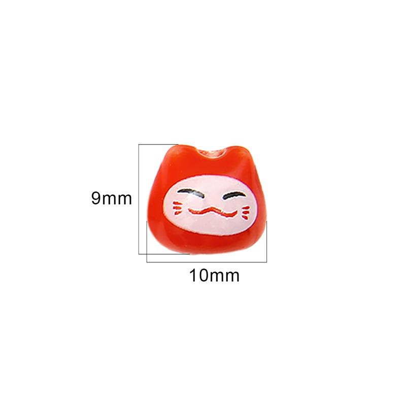 5/10 шт. 10x9 мм ручная роспись керамические бусины Lucky Cats цветочная глазурь фарфоровые бусины-разделители для изготовления ювелирных изделий DIY подвески браслет ожерелье ремесла