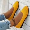 Fashion Women Round Toe Flat Shoes Solid Color Knitted Slip On Shoes Casual Breathable Ballet Flats Women Flat Shoes Loafers Women