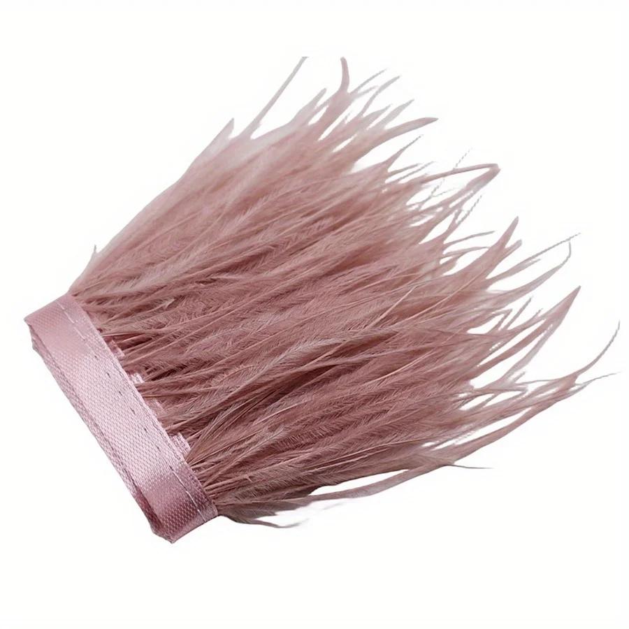 1/10М Натуральное перо Черные страусиные перья Отделка Поделки Сделай сам Перьевая лента Изготовление ювелирных изделий Свадебная вечеринка Рождественский декор 8-10см