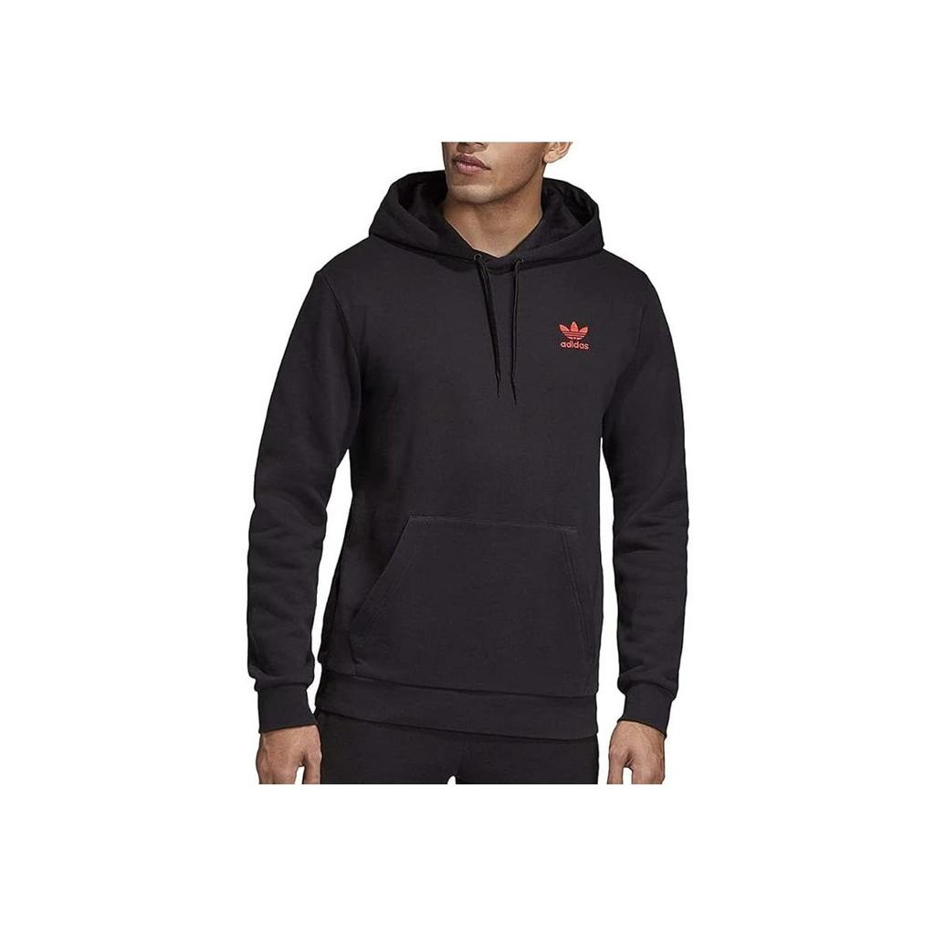 Adidas Оригинальная толстовка с трилистником и валентинкой с узором в виде покера на спине, мужская толстовка с капюшоном, черная FH7887