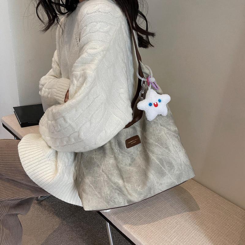 Retro PU Leather Shoulder Bag for Women New Fashion Hobo Bag Vintage Trend Designer Female Handbags Tote Bags MIT