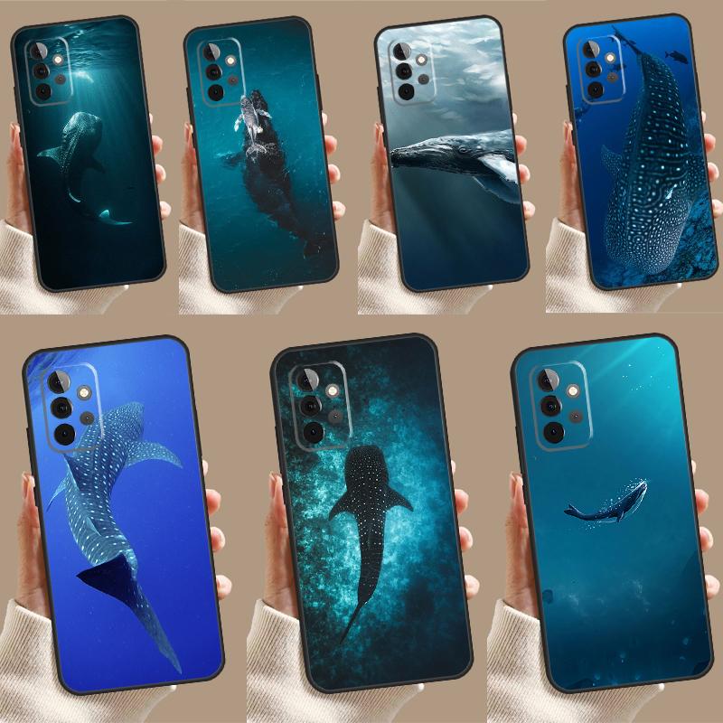 Ocean Whale Shark Swimming Case For Samsung Galaxy A55 A35 A25 A15 A14 A34 A54 A53 A33 A23 A13 A12 A52 A51 A32 Cover