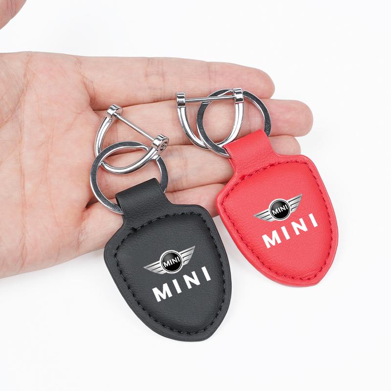 ECN2 Leather Car Key Bag Coins Wallet Mini Card Pouch Auto Interior For Mini F54 F55 F56 F57 F60 R50 R52 R53 R55 R56 R57 R58 R59 R60