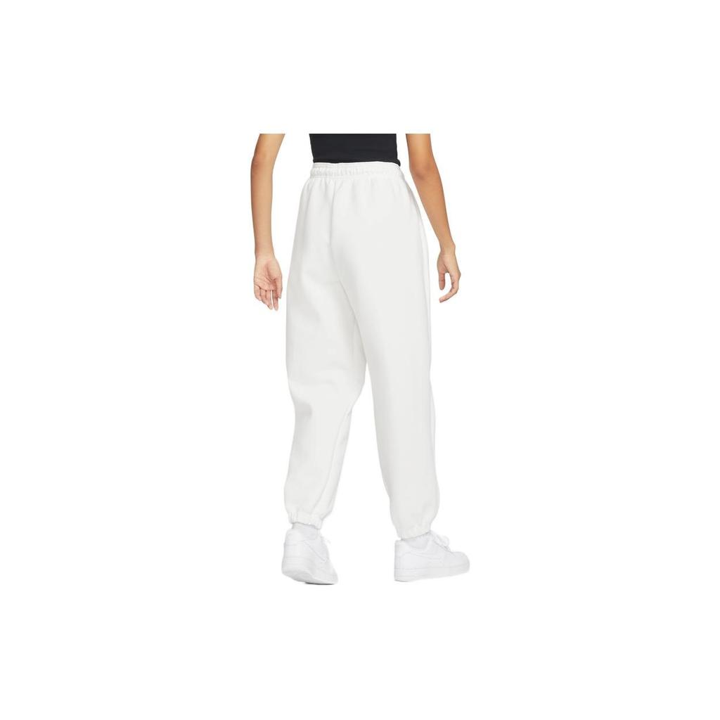 Nike Elastic Waist Jogger Pants With Logo Print Women Bottoms White FB8968-133