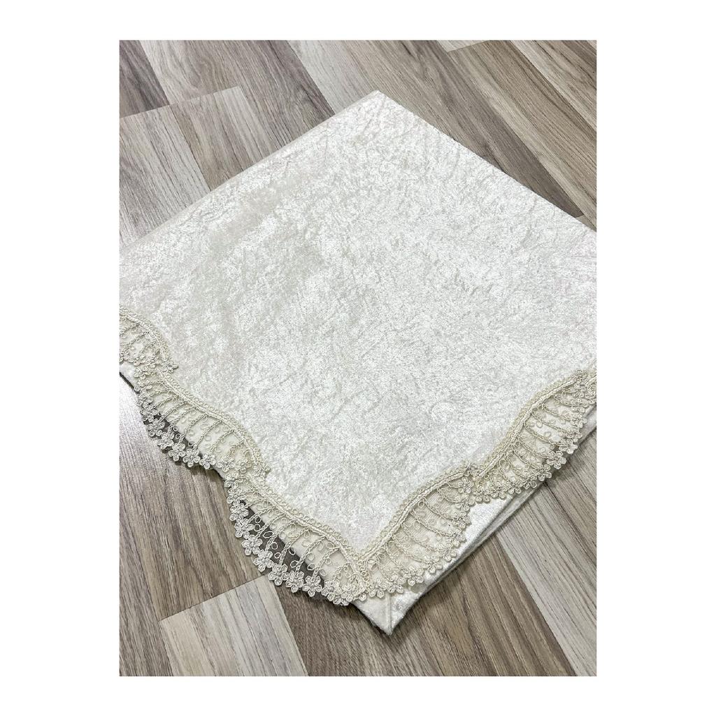 6 Piece Velvet French Laced Dowry Box Boxed Prayer Rug Set Bride Groom Set