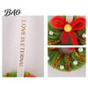 Santa Claus Hanging Decor Handmade Pipe Cleaner Christmas Wreath Ornament, Chenille Stems Mini Small Garland Crafts with Bow Bells for Holiday Window