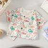 Детская симпатичная хлопковая футболка с короткими рукавами для детей 1–10 лет, детская одежда, детский мультяшный свитер, футболка для мальчиков и девочек