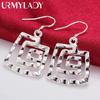Charms Pretty 925 Sterling Silver Beautiful Drop Earrings for Women Fashion Fine Party Wedding Jewelry Holiday