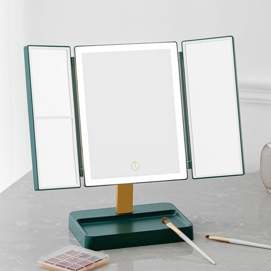 72 Зеркало для макияжа со светодиодной подсветкой и косметическим зеркалом для спальни Яркое увеличительное зеркало со светодиодной подсветкой Косметический туалетный столик