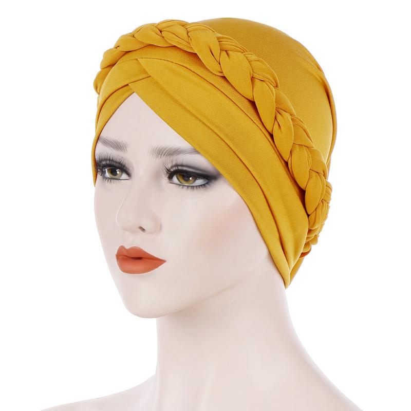 1pc Solid Color Women Multi-Purpose Headband for All Seasons,Two Strands of Mulberry Silk Braid Headscarf for Outdoor Activities