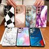 Чехол для телефона с мраморным узором для Samsung S26 Ultra S25 Edge S24 Plus S23 FE A15 A16 A17 A35 A36 A37 A54 A55 A56 A57 5G Гибридный TPU+PC Магнитный матовый чехол