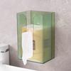 Wall Mounted Tissue Box Holder Large Capacity Transparent Design Simple Installation Bathroom Tissue Paper Box