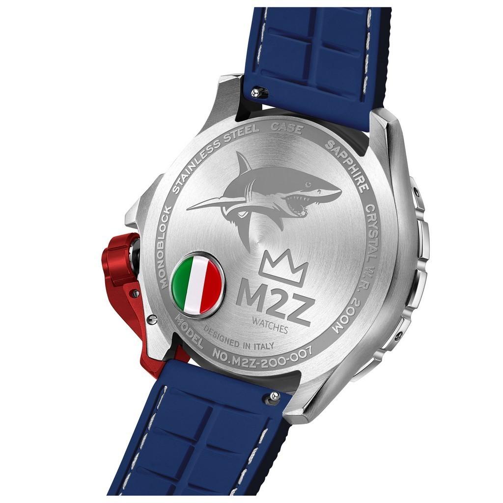 M2Z Diver 200 Сапфировое стекло Синий ремешок Синий циферблат Автоматические 200-007 200М Мужские часы