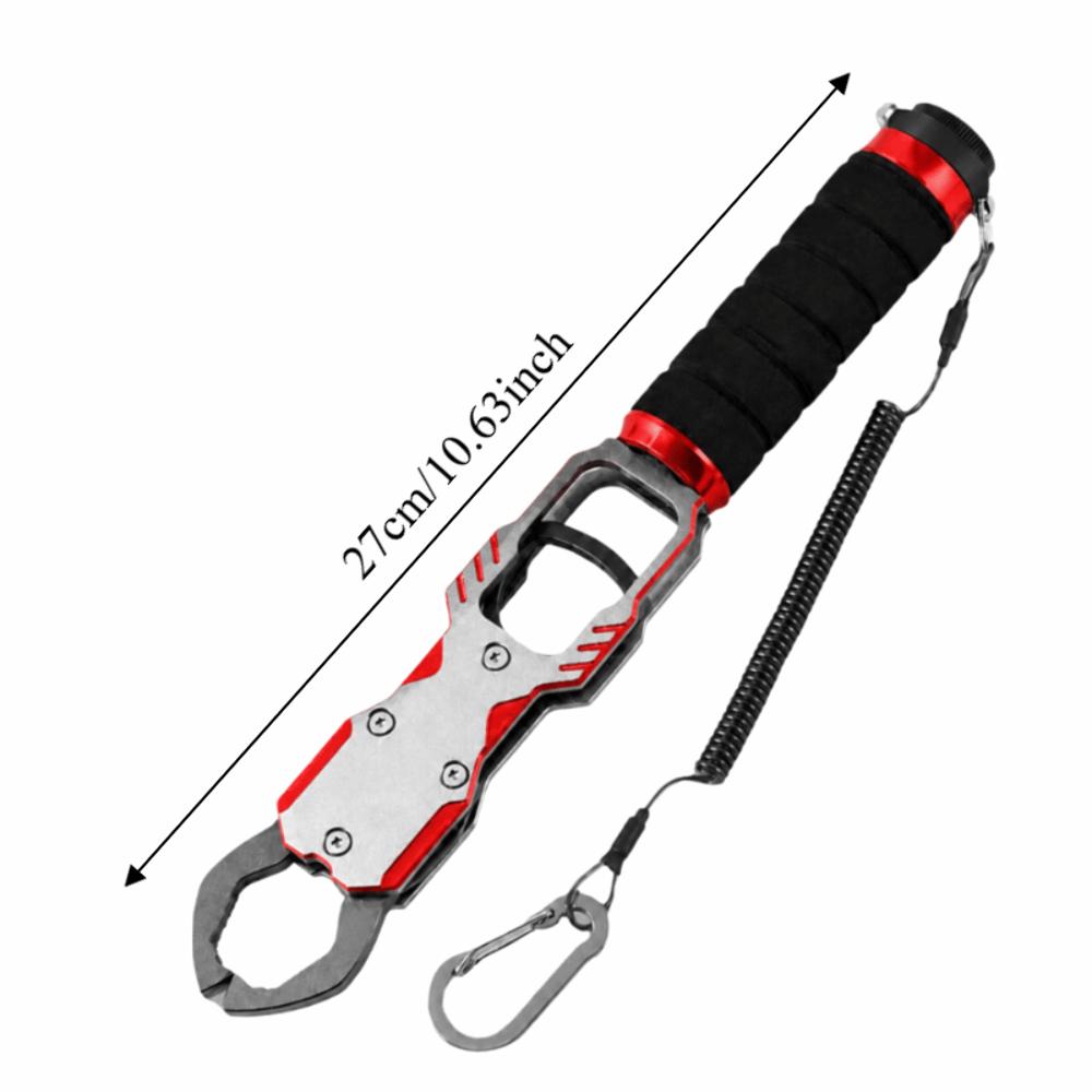 Aluminum Alloy Fish Lip Gripper with 40lb Scale Fish Holder Fishing Grabber  Saltwater Fishing