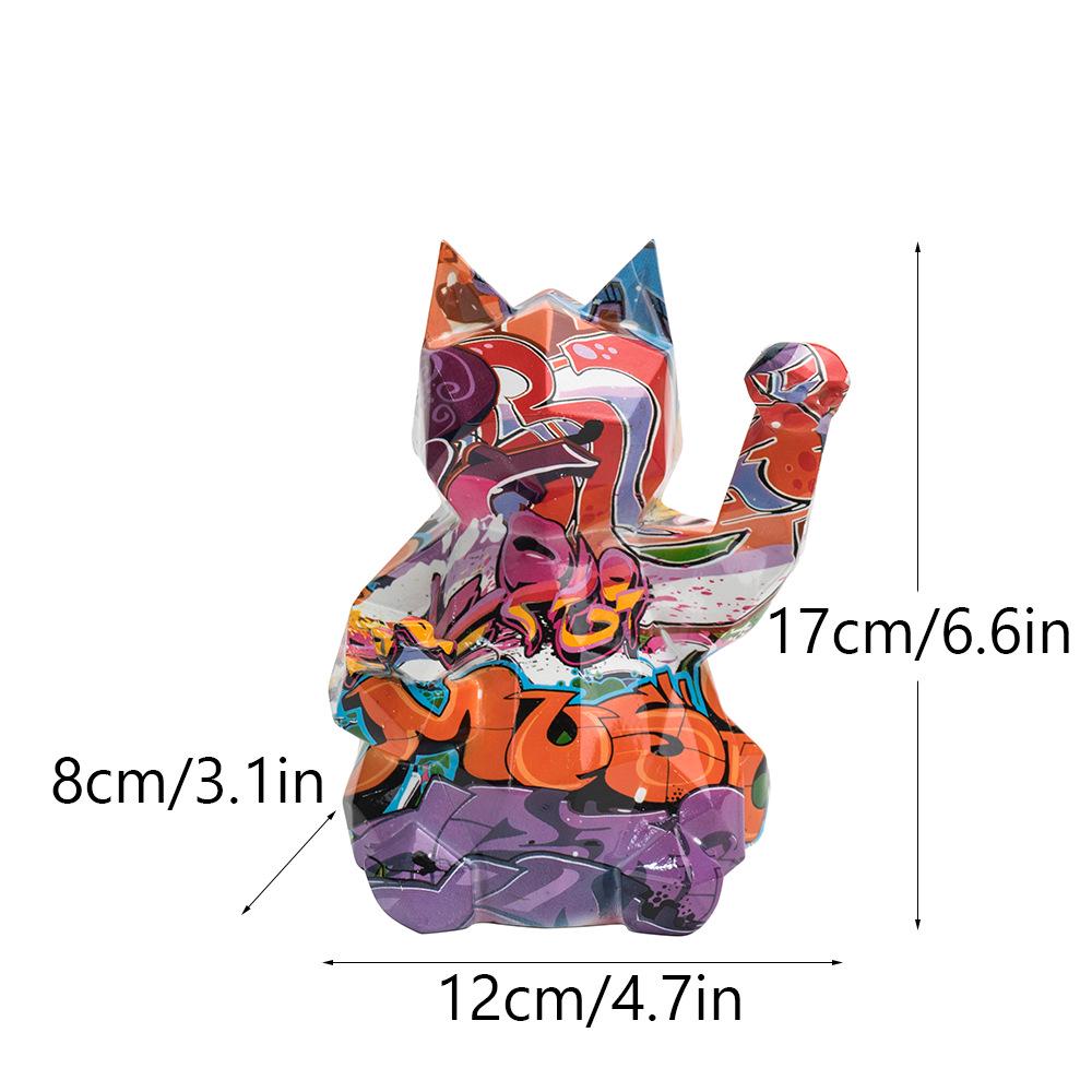 Fortune Cat Resin Craft for Home or Store Decoration