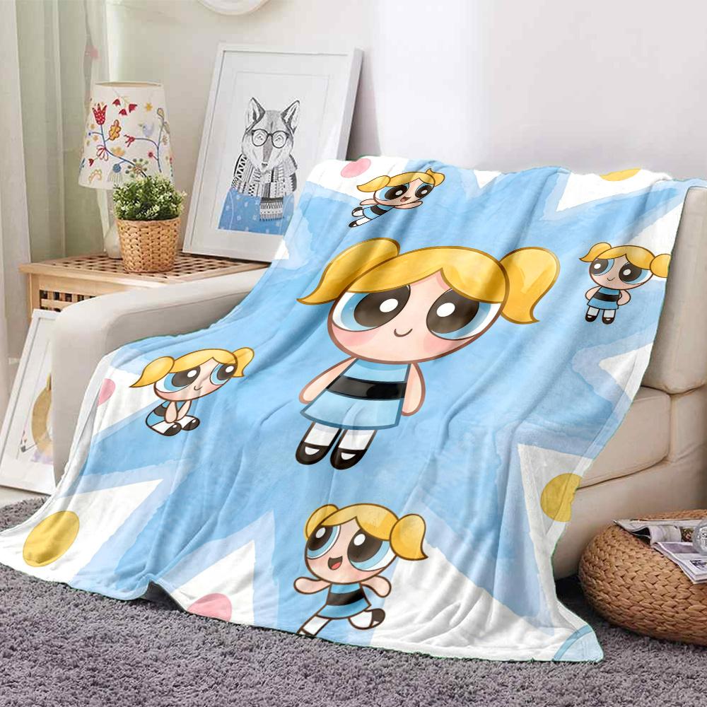 The Powerpuff Girls Flannel Blanket, High quality Comfortable for All Seasons, Home Decor, Warmth and Comfort