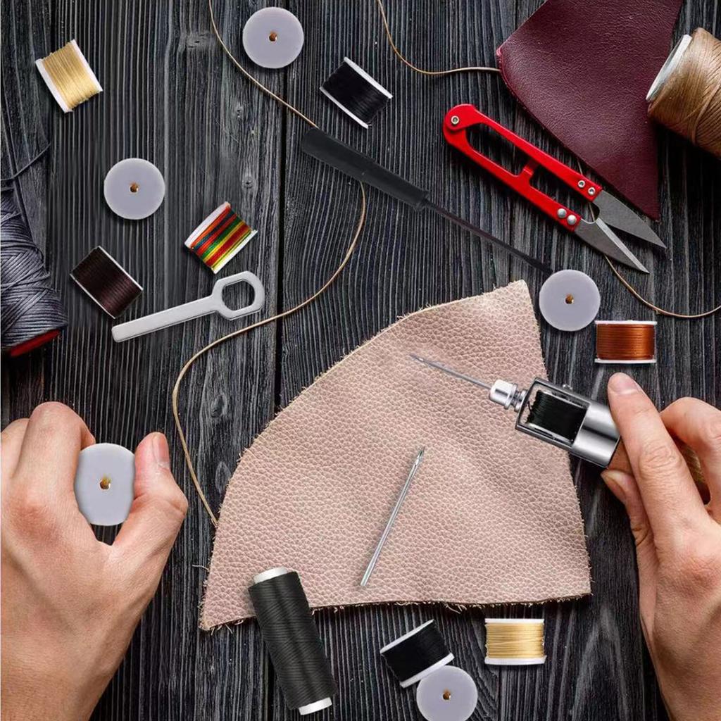 Набор шила для шитья по коже с отверткой Набор инструментов для шитья по коже Изогнутая и коническая игла Аксессуары для шитья по коже