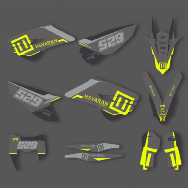 PowerZone Индивидуальный набор наклеек с графикой команды для Husqvarna Decal 2014 2015 TC FC 2014-2016 TE FE 125-450CC