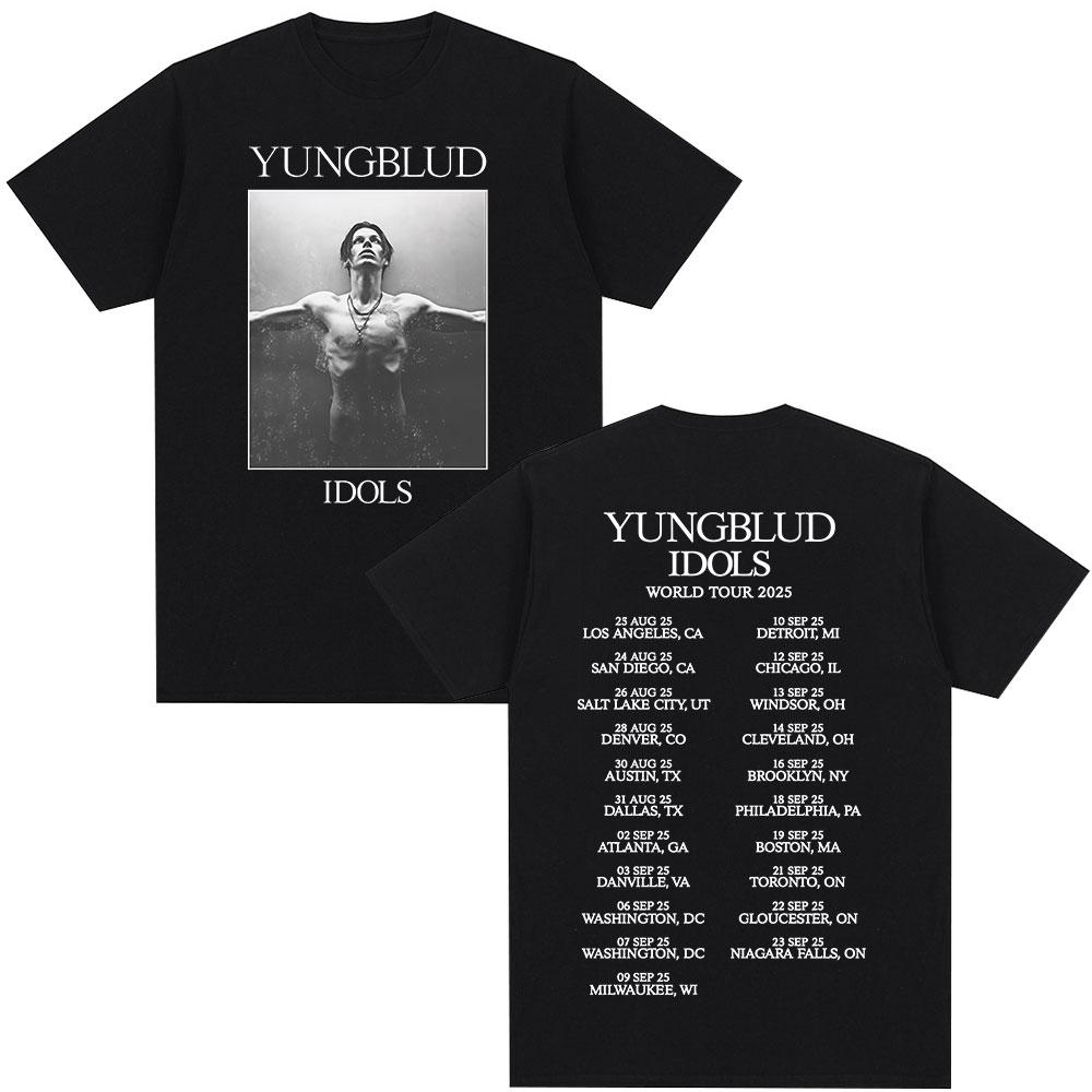 Yungblud IDOLS Album Tour T Shirts Fan Gifts Unisexs Women Clothing Hip Hop Short Sleeve Tshirts Oversized Summer Cotton Tshirt