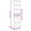 VidaXL Buffet haut chêne sonoma 50x42,5x185 cm bois d'ingénierie, buffet, placard, armoire latérale, armoire, armoire de 3281457