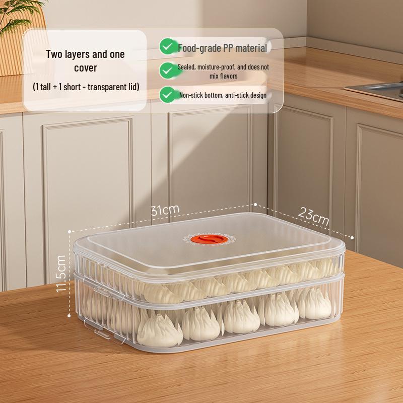 Dumpling Freezer Box - Fresh-Keeping and Quick-Freezing Storage for Wontons, Dumplings & Noodles