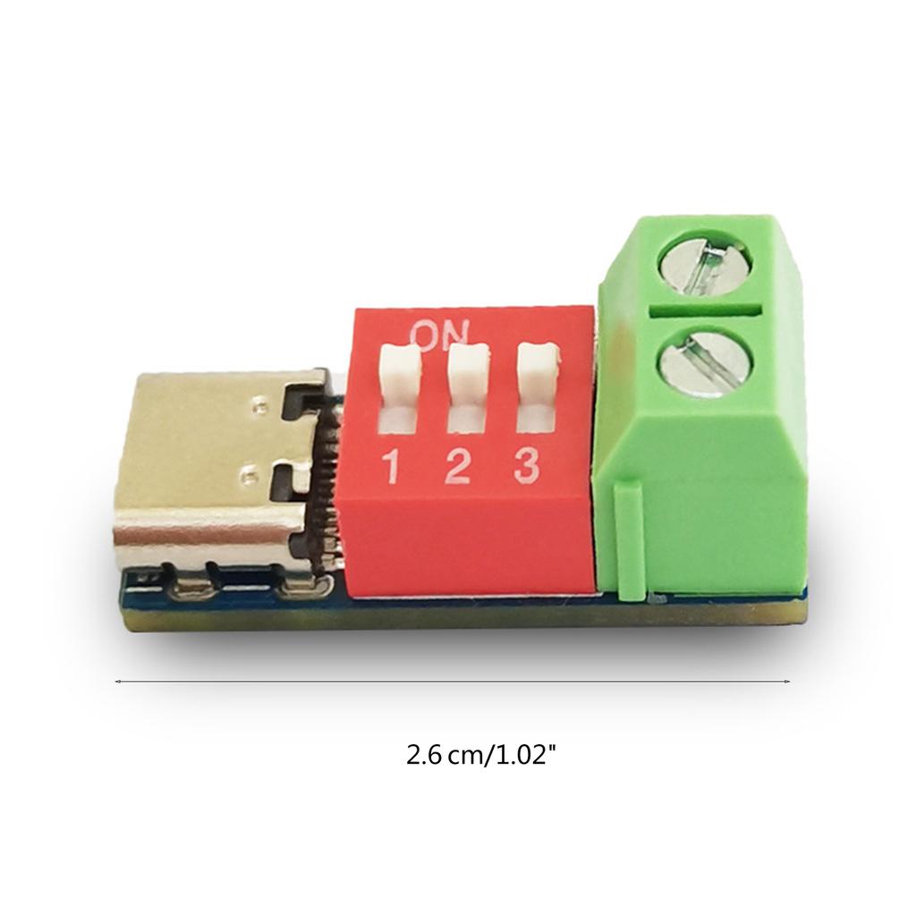 Плата-обманка для быстрой зарядки QC PD PDSink 5-20 В, модуль-обманка PD, штекер USB Type-C, разъем для зарядки, регулировка кодом набора