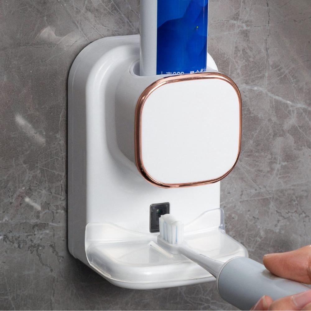USB Powered Toothpaste Squeezer PS, PC, ABS Toothbrush Holder Toothpaste Dispenser  Space Saving