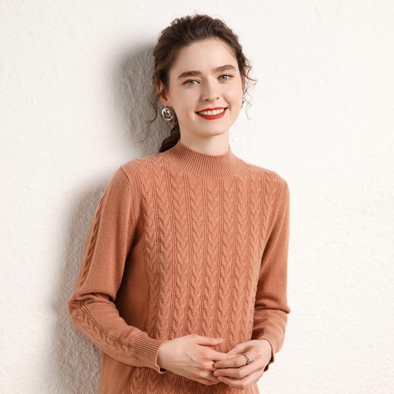 Женский кашемировый свитер Qinghe кашемир 100% кашемир, женский осенне-зимний кашемировый свитер, мягкий и теплый