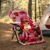 1pc Princess Strawberry8 Theme Blanket - Digital Print, Polyester, Cozy for All Seasons, Perfect for Outdoor, and Travel