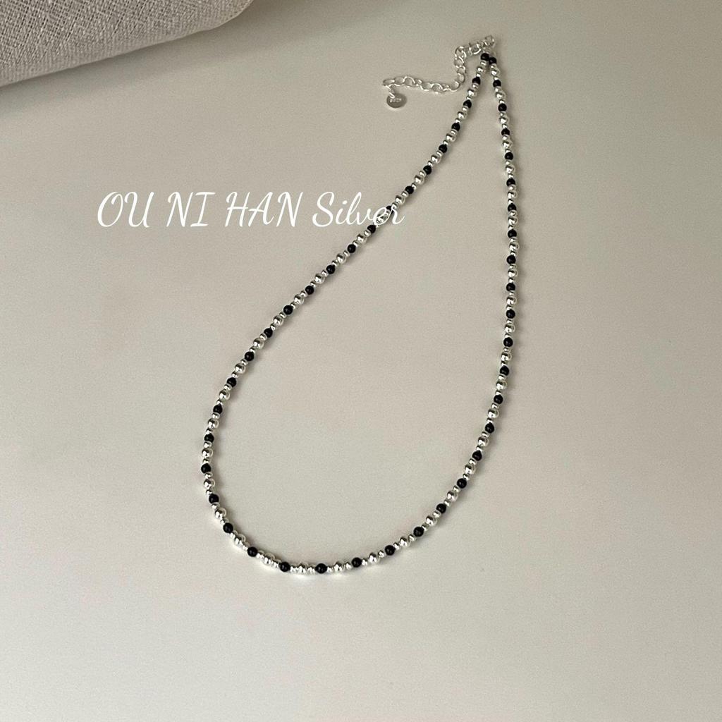 Ожерелье ручной работы из корейского серебра Ounihan S925 с бусинами — элегантное, роскошное и стильное для современных женщин