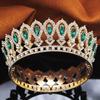 Vintage Baroque Queen King Tiaras and Crowns for Bridal Wedding Tiara Prom Birthday Crown Round Diadem Hair Jewelry Gift