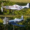 Garden Pinwheels Metal Yard Airplane Windmill Decor Decorative Pinwheels Weather-Resistant for Corridor Terrace Courtyard