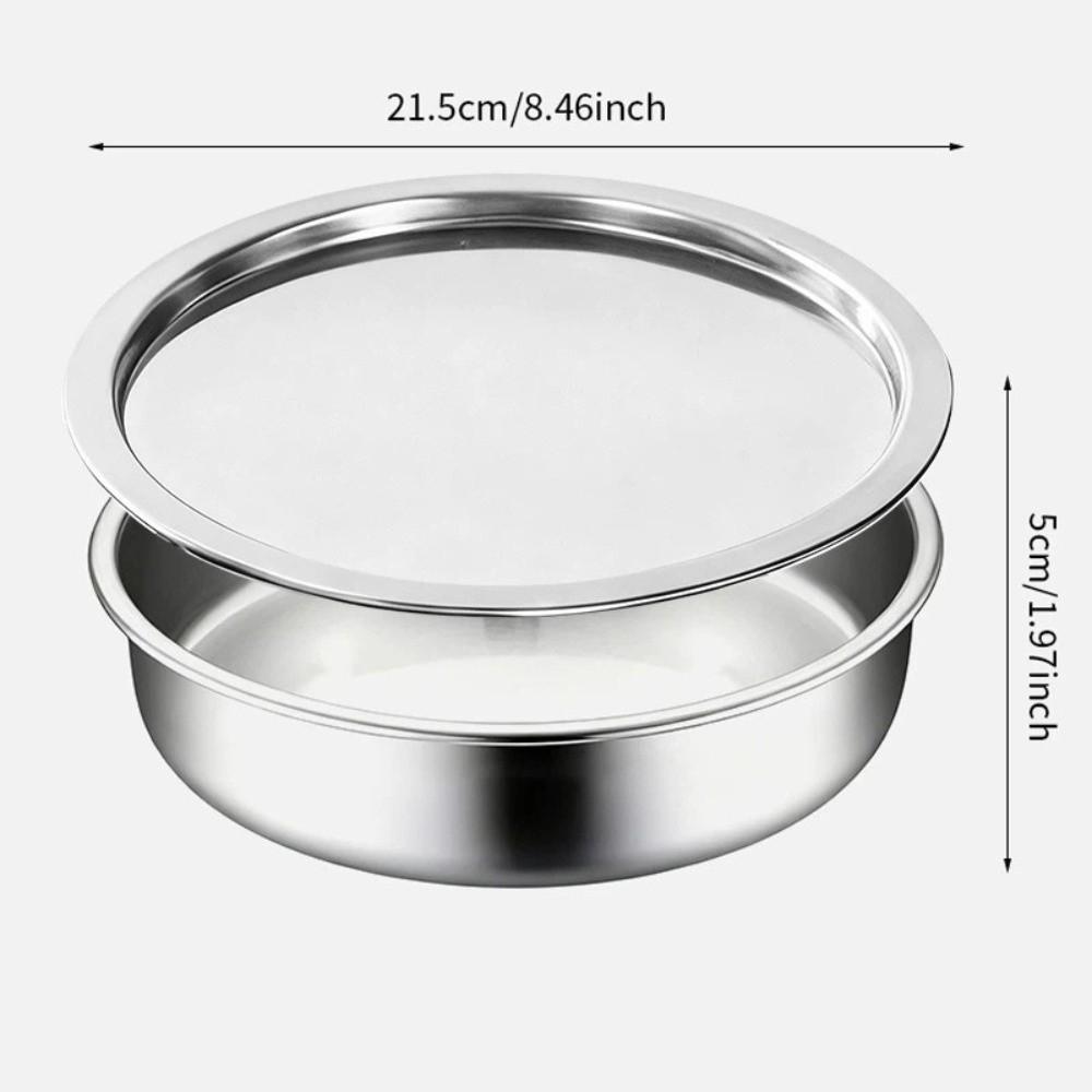 Fall-resistant Stainless Steel Bowl Large Capacity Soup Bowl Steamed Egg Bowl Cooking