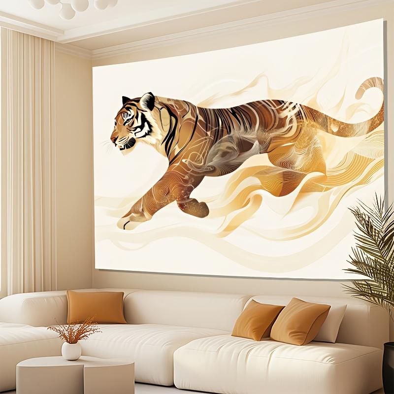 1pc Digital Abstract Style Tiger Banner for Weddings Showers Versatile Photography Backdrop No Power Needed Perfect for Ent