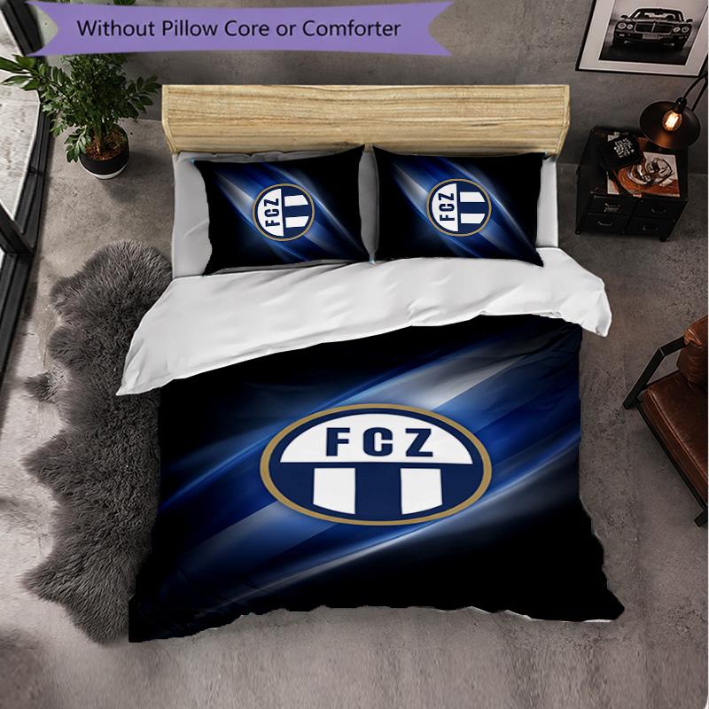 FC Zürich Themed Bedding 3Pcs Duvet Cover Set Decorative Bed Linen For Teen Room Home Decoration