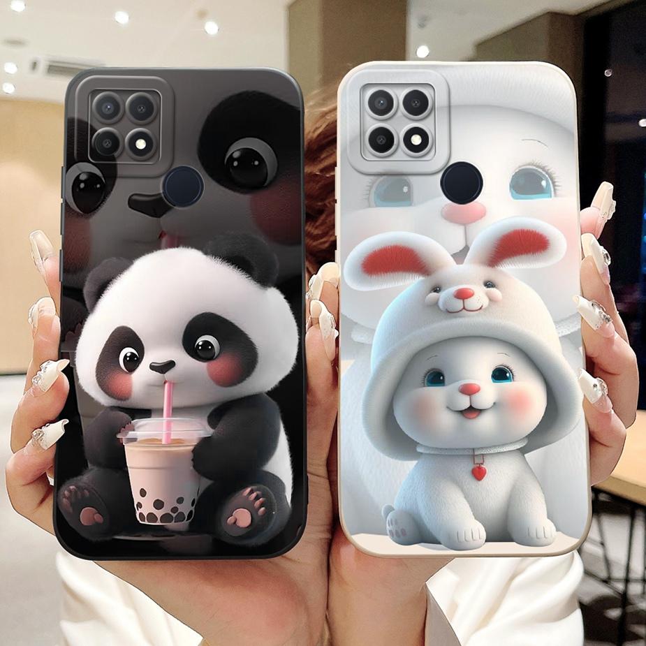 For Oppo A15 Case Oppo A15s CPH2179 Cute Funny Cartoon Cover Shockproof Soft TPU Phone Cases For Oppo A15s A 15 s OppoA15 Bumper