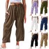 Женские повседневные удобные летние широкие брюки Haren с карманами