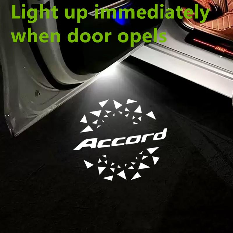 2PCS Car Door Welcome Light HD Wireless Projector Lamps Accessories For Honda Accord 10th 9th 2019 2020 2021 2022 2023 2024