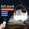 Ceiling Fan Light with Remote Control 3 Speeds Strong Airflow Low Noise Rechargeable Portable Tent Fan Hanging Ceiling Fan