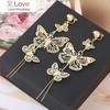 Design 3 Butterfly Shape Tassel Clip On Earrings Wihtout Piercing For Women Fashion Luxury Big Statement Earrings