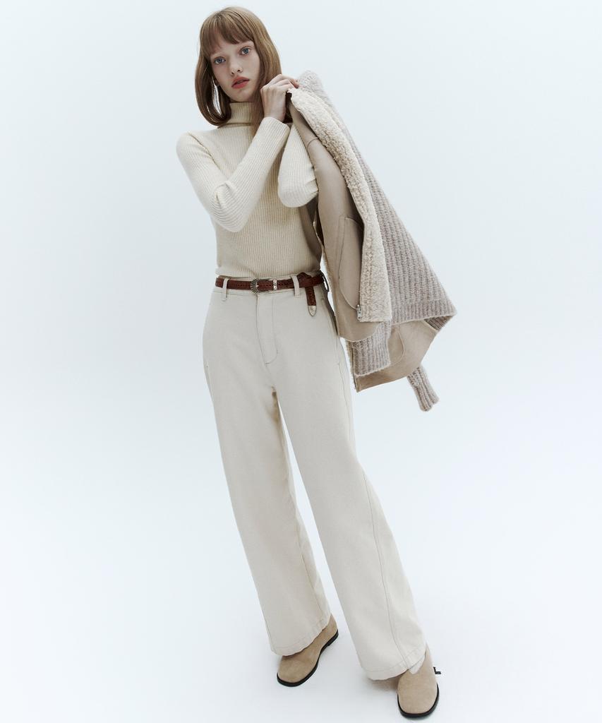 CITYBREEZE Sculp Cotton Wide Pants_Ivory