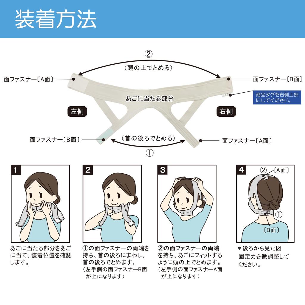 Taketora Подбородочная повязка Chin Sofura III серая размер M [Одно касание]