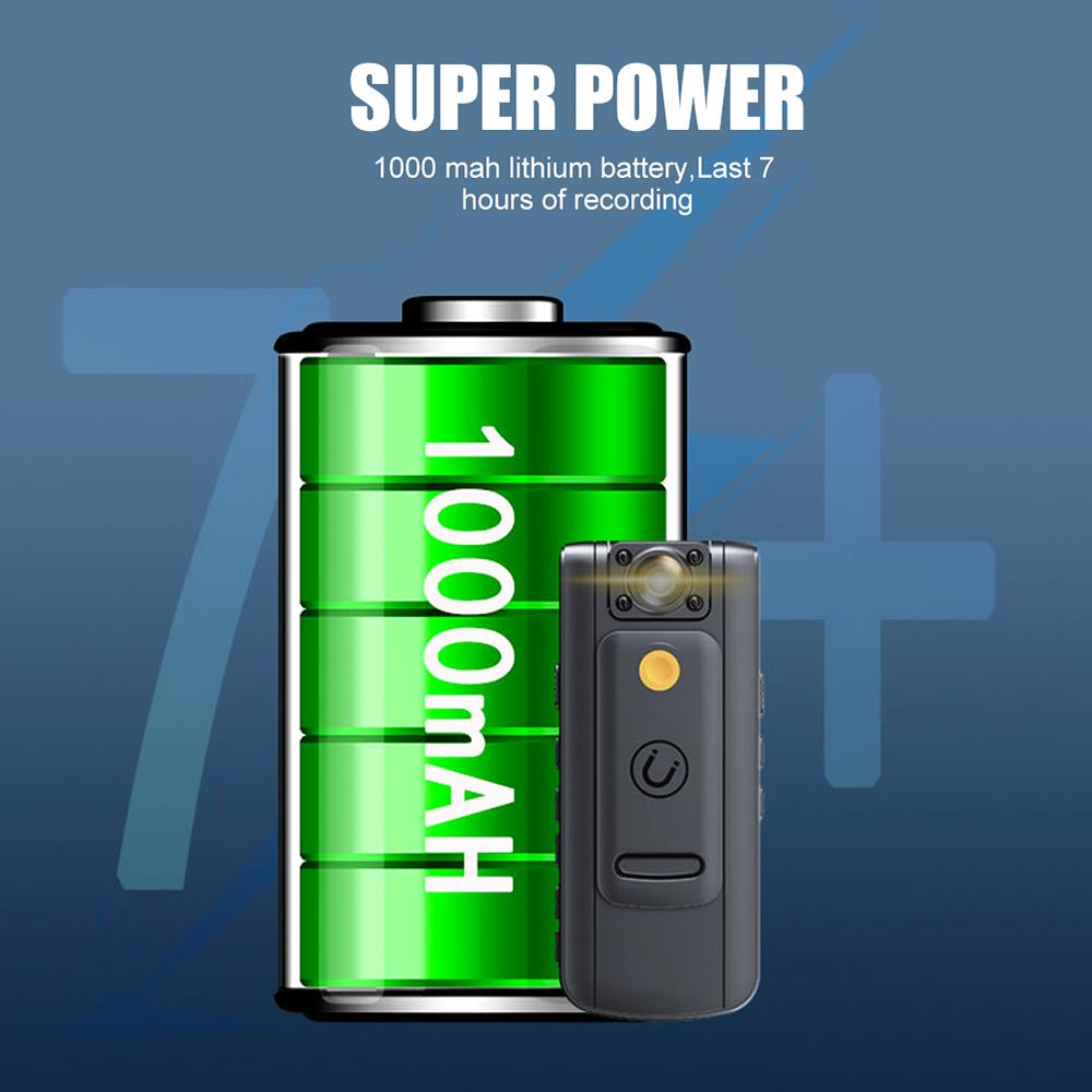 Миниатюрная нательная камера 4K UHD с записью аудио и видео Широкий угол обзора 150 градусов Объектив 180 градусов Вращающийся 7 часов