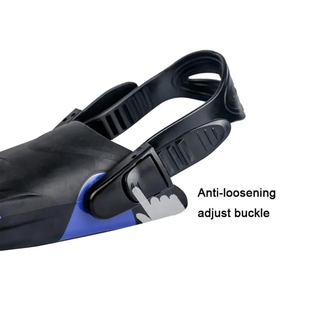 Профессиональные ласты для подводного плавания с регулируемой пряжкой и открытой пяткой, нескользящие ласты для плавания, пляжная обувь для океана, оборудование для водных видов спорта для взрослых