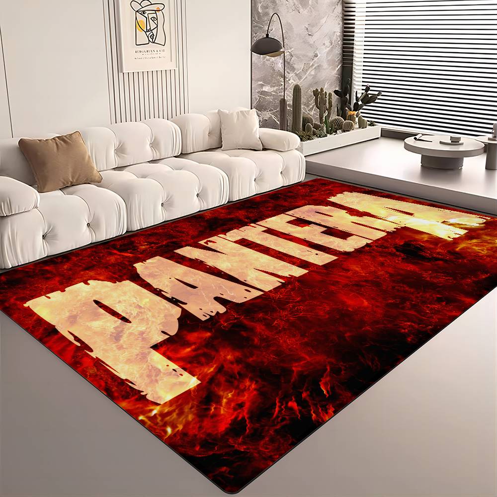 P-Pantera Rock Band Floor Mat Cheaper Anti-slip Modern Living Room Balcony Printed Bedside Mats