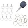 25mm Jewelry DIY Polished Silver Keyring Short Chain Key Fob Keychain