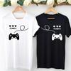 Couple T Shirt Player 1 and Player 2 Graphic Tshirts Harajuku Women Valentine Day Gift Tops Kawaii Couples Honeymoon Top Shirt