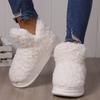 Зимние хлопковые тапочки из овечьей шерсти, новые пушистые плюшевые тапочки, обувь на меховой плоской подошве, уличные женские хлопковые сапоги, теплые домашние флисовые сапоги на толстой подошве