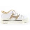 Great HERMES Low cut sneakers Dare H logo design mouton leather White beige 38 Used
